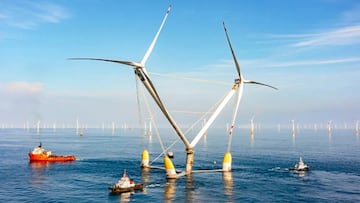 Encienden el gigantesco aerogenerador chino de dos cabezales que inyecta energía en 30.000 hogares