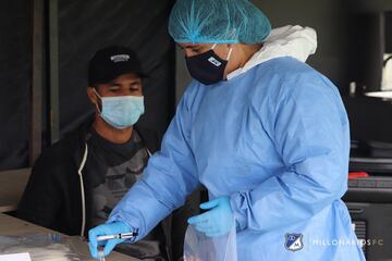 Millonarios presentó sus pruebas COVID-19 en su sede deportiva con todas las medidas de bioseguridad