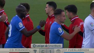Resumen y goles del Mirand¨¦s vs. Fuenlabrada de LaLiga SmartBank