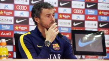 Luis Enrique, en rueda de prensa.