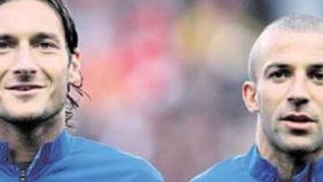 <b>¿INCOMPATIBLES? </b>Totti y Del Piero parecen no tener la posibilidad de compartir equipo con Italia.