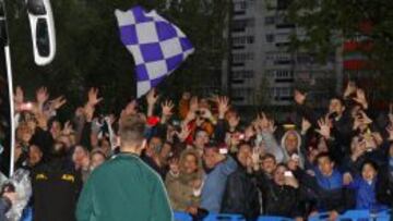 La afición no dejó solo al equipo en el Bernabéu.