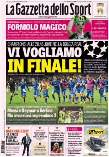 Portadas de la prensa deportiva