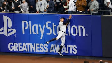 Aaron Judge logr&oacute; una espectacular captura pocos minutos antes de conseguir un home run de tres carreras contra los Houston Astros.