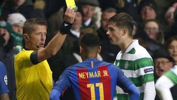 Zaguero del Celtic de Escocia criticó duramente a Neymar