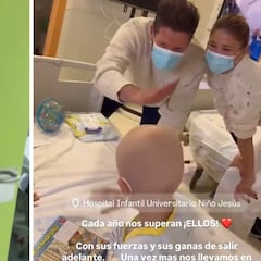 Simeone y Carla Pereyra reparten regalos a los niños del Hospital Niño Jesús