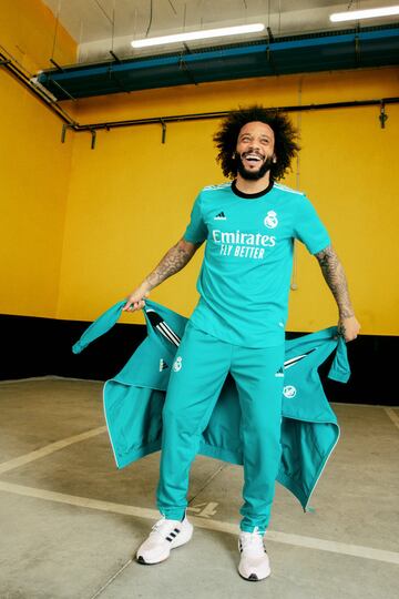 Marcelo con los colores esmeralda del equipo.