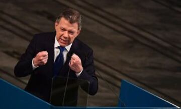 Juan Manuel Santos recibe el premio al Nobel de la Paz