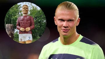 Roban la estatua de Haaland por no parecerse a ¨¦l: ¡°Erling no es un chico guapo¡±