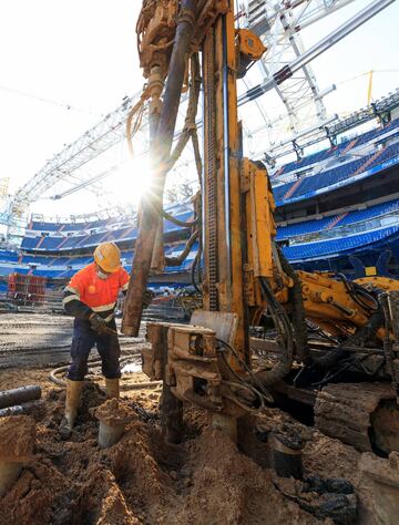 Las obras del estadio Santiago Bernabéu avanzan a buen ritmo