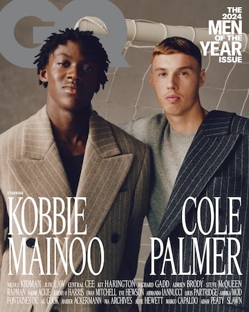 Kobbie Mainoo y Cole Palmer, jugadores de Manchester y Chelsea, portada de 'British GQ'.