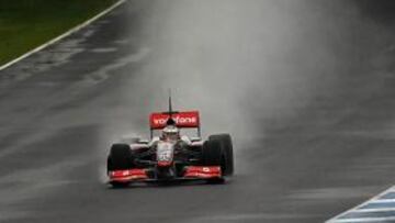 <b>DOMINIO ALEMÁN.</b> El piloto alemán de Toyota Timo Glock ha sido el más rápido en la segunda sesión de entrenamientos que se ha disputado en el Circuito de Jerez de la Frontera, seguido de Vettel.
