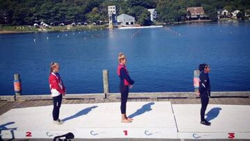 Karen Roco consigue oro en canotaje.