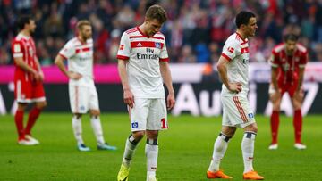 Soccer Football - Bundesliga - Bayern Munich vs Hamburger SV - Allianz Arena, Munich, Germany - March 10, 2018   Hamburg&rsquo;s Sven Schipplock reacts   REUTERS/Michaela Rehle    DFL RULES TO LIMIT THE ONLINE USAGE DURING MATCH TIME TO 15 PICTURES PER GA