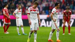 Soccer Football - Bundesliga - Bayern Munich vs Hamburger SV - Allianz Arena, Munich, Germany - March 10, 2018   Hamburg&rsquo;s Sven Schipplock reacts   REUTERS/Michaela Rehle    DFL RULES TO LIMIT THE ONLINE USAGE DURING MATCH TIME TO 15 PICTURES PER GA