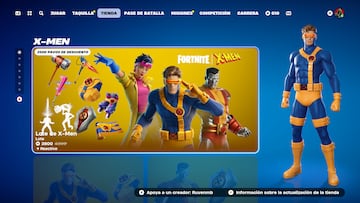 fortnite nuevas skins marvel xmen x men ciclope jubilo coloso