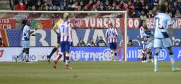 Trashorras celebra el 2-1.