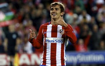 Griezmann celebra un gol la temporada pasada.