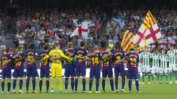 Barça y Betis, precioso tributo a las víctimas del 17-A