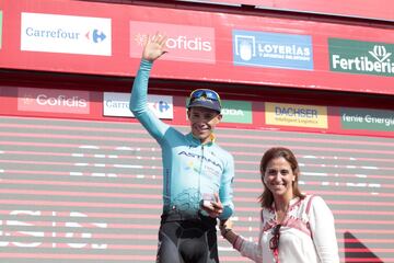 Miguel Ángel López vencedor de la etapa de hoy y Premio AS al Mejor Joven. 
 