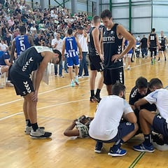 Goudelock, rotura del rotuliano de la rodilla izquierda