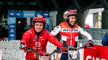 Jaime Busto y Toni Bou, en el TrialGP de España.