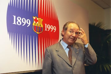Núñez fue el presidente que organizó el centenario del Barcelona. 