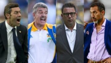 Los cuatros técnicos extranjeros campeones, que acumularon siete títulos, en el los últimos cinco años