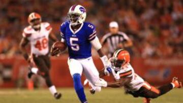 El quarterback de Buffalo Bills,Tyrod Taylor, se luci&oacute; en el partido contra los Browns.