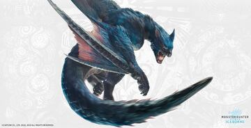 Nargacuga | Un wyvern volador cubierto de un pelaje negro, realmente ágil capaz de moverse mediante fugaces explosiones de velocidad.