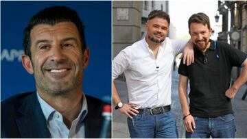 Gabriel Rufián y Luis Figo se enzarzan en Twitter