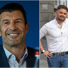Gabriel Rufián y Luis Figo se enzarzan en Twitter