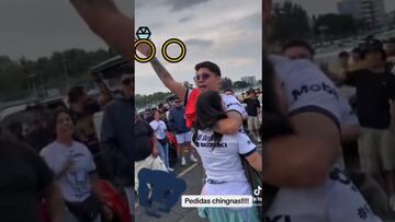 Fan de Pumas le pide matrimonio a su pareja en el estacionamiento del Estadio Azteca