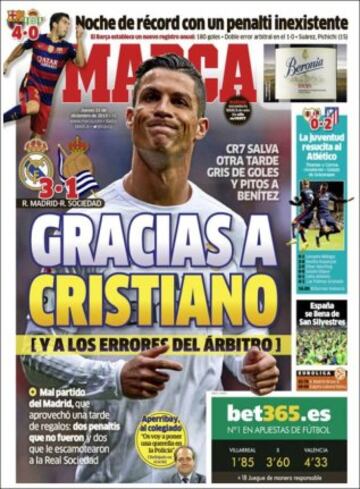 Portadas de la prensa mundial