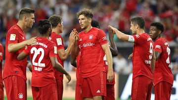 firo: 20.07.2019 Football, Football: 1. Bundesliga, season 2019/2020 Real Madrid, Test match, Test, Friendly Match, versus FC Bayern Munich Munich, Audi Summer Tour USA, International Champions Cup 1: 3 FCB Robert Lewandowski, jubilation, goaljubel, after