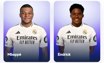 Mbappé y Endrick, ya en la web oficial del Real Madrid.