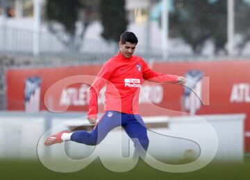 Álvaro Morata se ejercitó en la Ciudad Deportiva del Cerro del Espino.