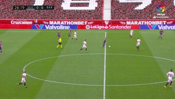 Cuatro jugadores del Sevilla y Messi en el 0-1... ¿cómo se explica?