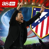 Diego Pablo Simeone celebra en rueda de prensa el pase a la final de la Copa del Rey