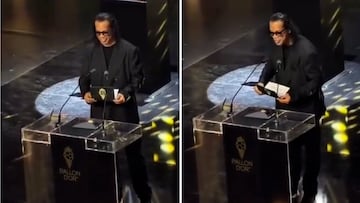 Captan con claridad el grito del padre de Lamine justo antes de que Ronaldinho anunciara ganador a Dembélé: viral al instante