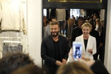 David Beckham regresa a Madrid para la presentaci車n de la nueva colecci車n de una conocida firma de ropa.