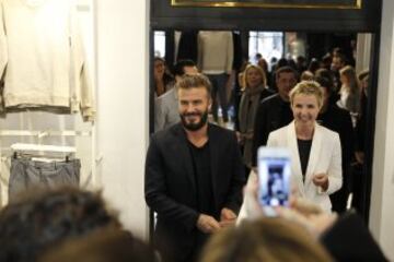 David Beckham regresa a Madrid para la presentación de la nueva colección de una conocida firma de ropa.