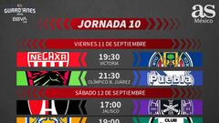 Liga MX: Fechas y horarios del Guardianes 2020, Jornada 10