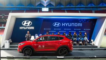 El Atlético de Madrid masculino y femenino recibió por parte de la marca de  Hyundai los nuevos vehículos de la presente temporada.