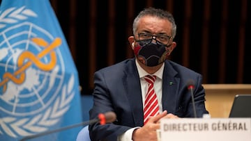 FILE PHOTO: Tedros Adhanom Ghebreyesus, Director General of the World Health Organization (WHO) attends a session on the coronavirus disease (COVID-19) outbreak response of the WHO Executive Board in Geneva, Switzerland, October 5, 2020.  Christopher Blac