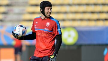 Cech, durante un entrenamiento.