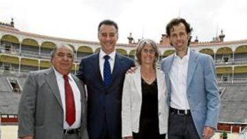 Muñoz, Viejo, Mata y Clavet, ayer.