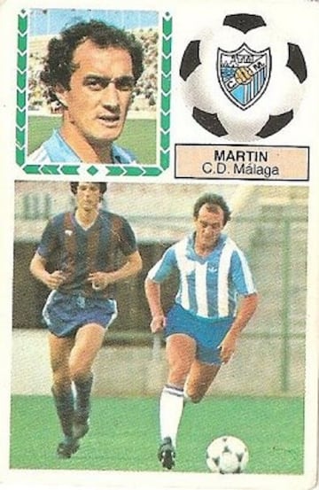 Clásico cromo con la imagen de Alberto Martin.