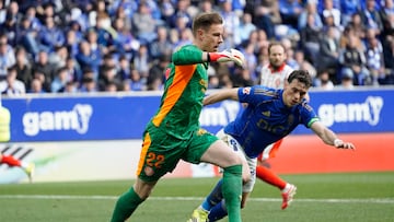 31/01/26 PARTIDO 1ª DIVISION
REAL OVIEDO - GIRONA
TER STEGEN PRESIONADO POR VIÑAS