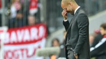 Guardiola, durante el encuentro ante el Borussia Dortmund en Múnich.